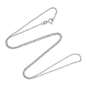 Estate Sterling Silver 925 1.2mm Cable Link Chain Necklace 19"